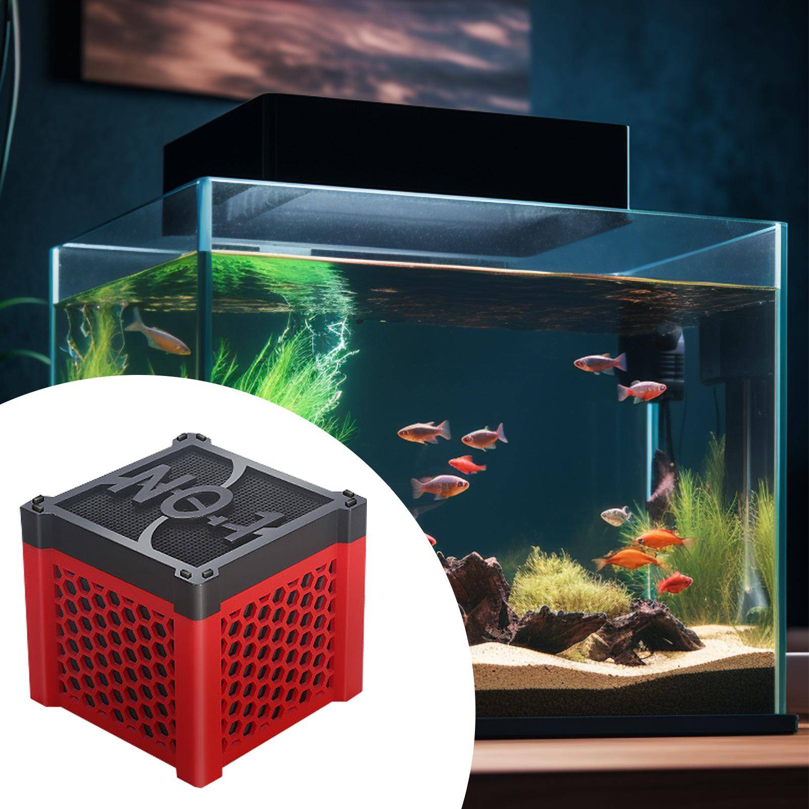 Eco-Akvarium Vattenrenare Kub Vattenrenare Kub Eco-Akvarium Filter Återanvändbara Akvariumverktyg för Akvarium Dammar Akvarium black