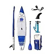 Kona Cruiser 12.6 uppblåsbar sup bräda stående paddling | Komplet paddelbräda med tillbehör för användning och transport | Unisex | Vuxna/Barn | 380 x 77 x 15 cm (Kona Blue | 381cm x 77cm)