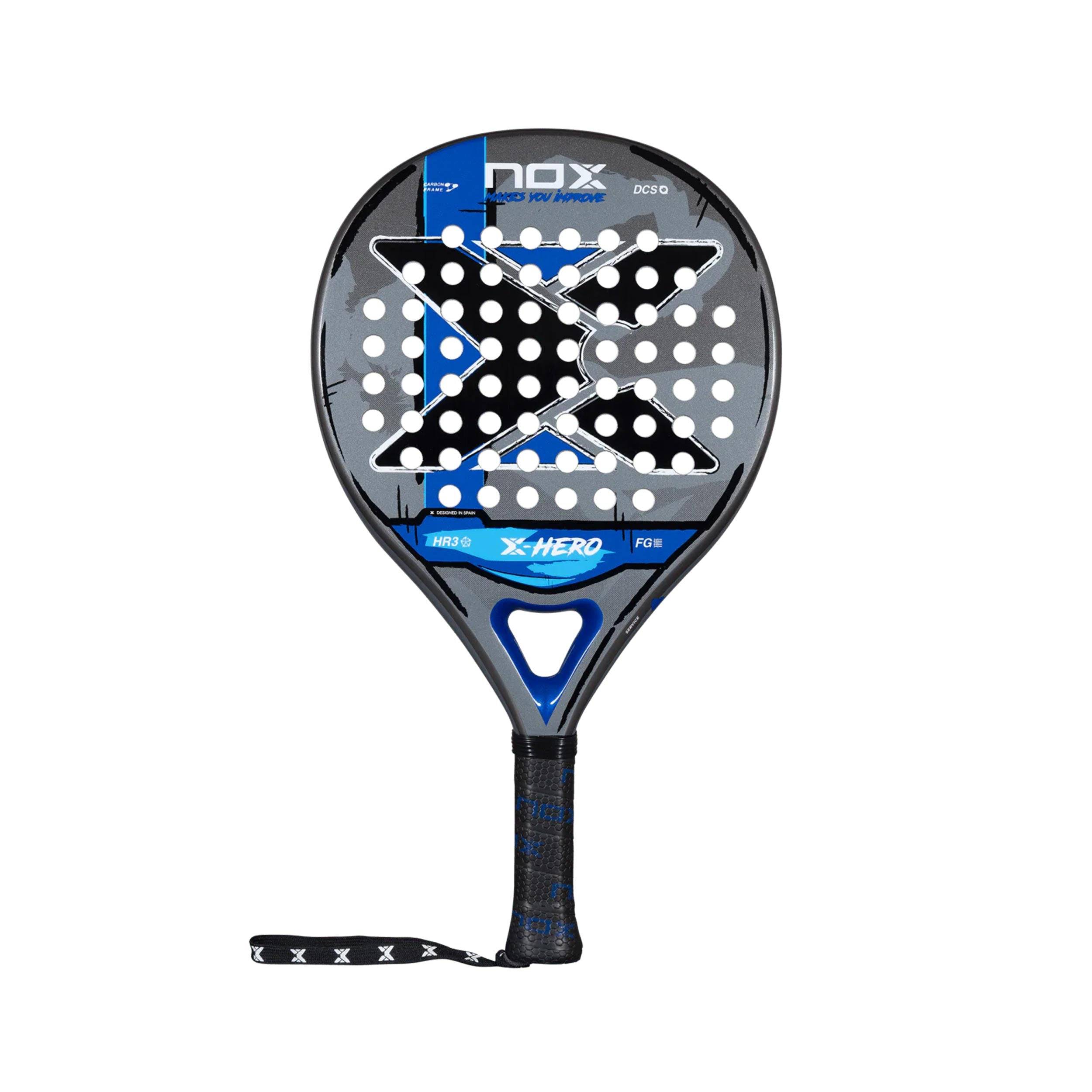 Nox X-hero Blue Padelracket - grå