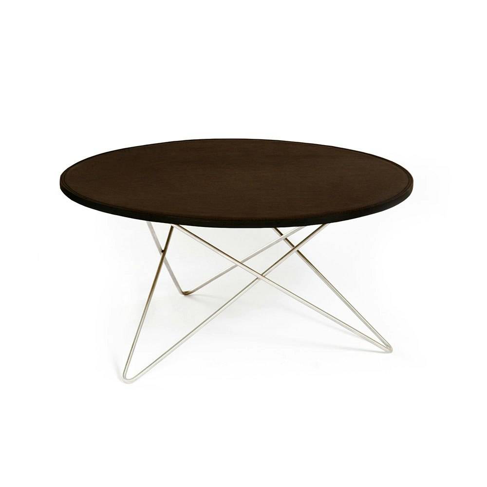 Ox Denmarq O Table Soffbord Ø80 Cm /mockaläder - Soffbord Stål Mocka - O-soffbord-M-leather