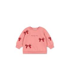 Konges Sløjd Lou Sweatshirt Med Sløjfe Strawberry Ice  Strawberry Ice 9 months  Lyserød  9 måneder  kvinde