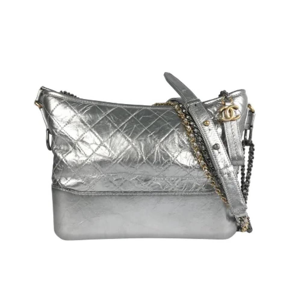 Chanel Vintage Pre-owned Laeder chanel-tasker - Vintage - Dame - Grå - ONE SIZE - Tyl