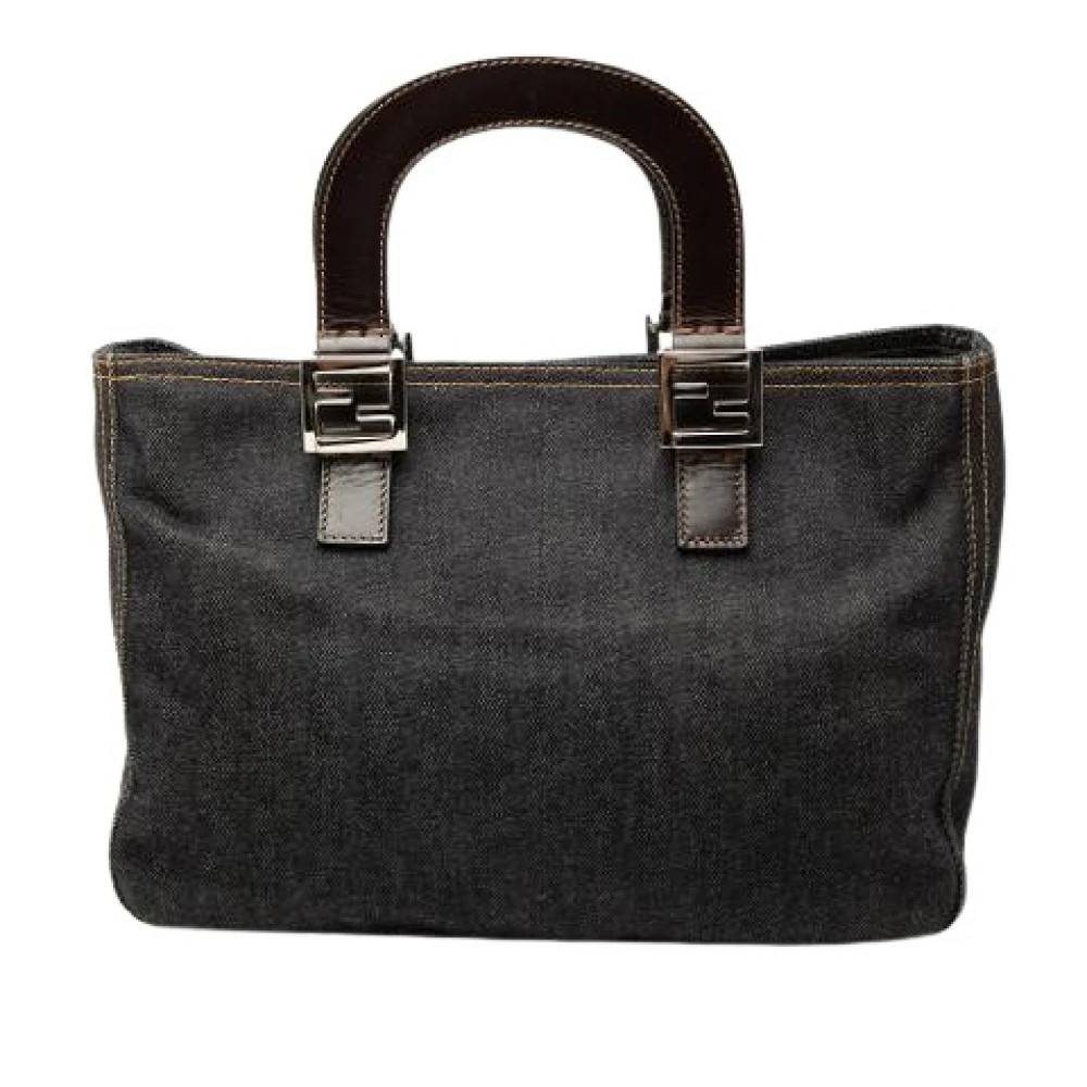 Fendi Vintage Pre-owned Denim Tote - Vintage - Dame - Blå - ONE SIZE - Denim