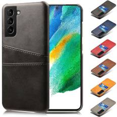 Kortholder Samsung S22 cover mobilskal hul til oplader og høretelefoner - Grå Samsung Galaxy S22