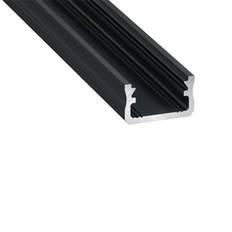 Alu Profil 2 til Led strip 200cm Sort