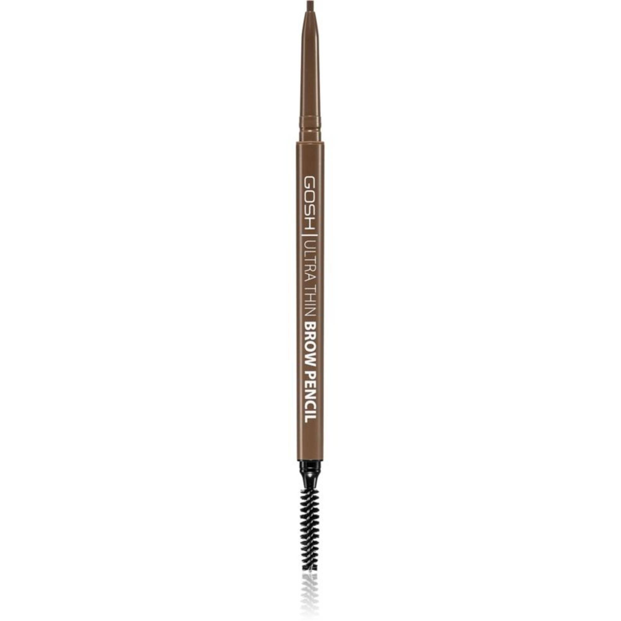 Gosh Ultra Thin matita sopracciglia in crema & pennello 2-In-1 002 Grey Brown 0,09 g