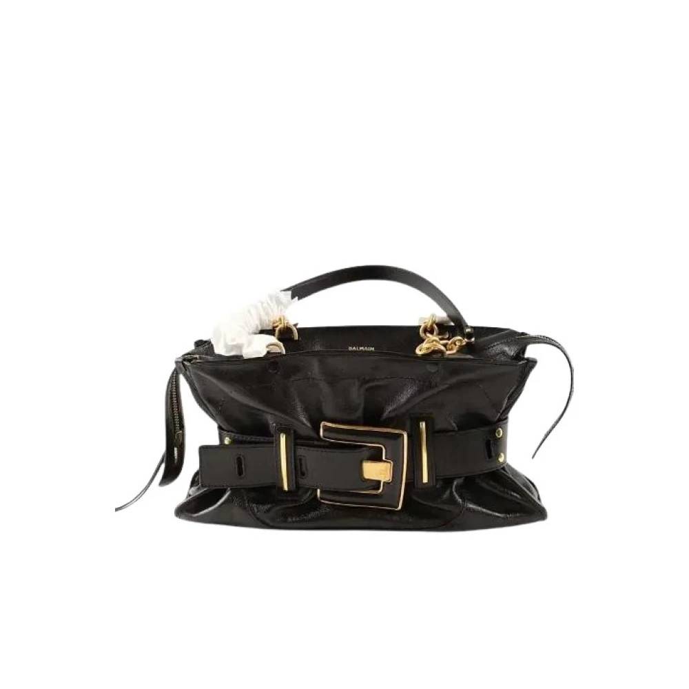 Balmain Pre-owned Pre-owned Anthem Skuldertaske - Vintage - Dame - Sort - ONE SIZE - Uld