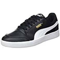 PUMA Unisex Shuffle Sneaker, Svart Puma svart Puma vit Puma lag guld, 37.5 EU