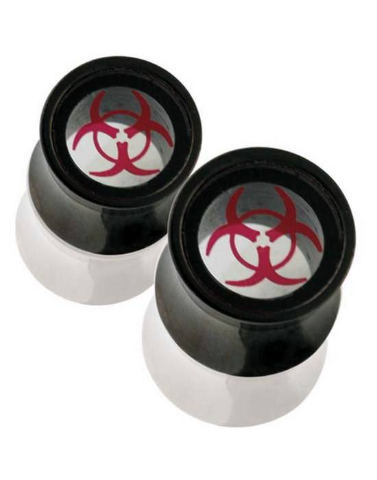 Biohazard - Sort Piercing Plug - 16 mm.