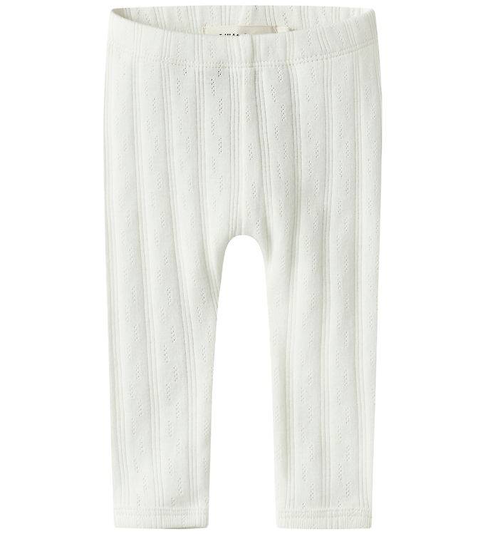 Lil' Atelier Leggings - NbnBob - Coconut Milk m. Hulmønster - Lil Atelier - 1½ år (86) - Leggings