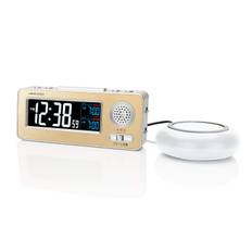 ADESSO Alarm Clock Vibration Digital Radio Clock Double Alarm with Snooze Function Gold MG-97 gyllene