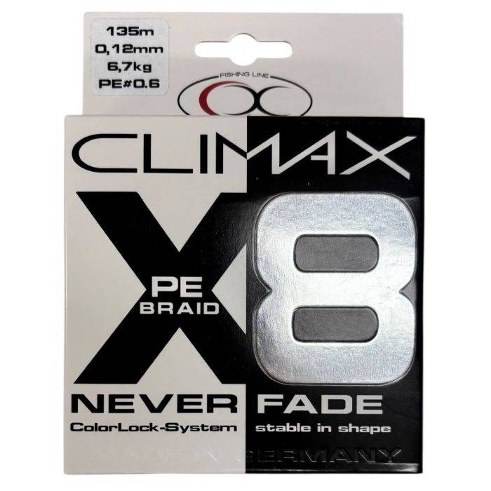 Climax 8X Neverfade Braid Black 135m