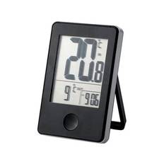 CASA Living Termometer - H 9 x B 6 x D 2,3 cm - Plastik - Sort
