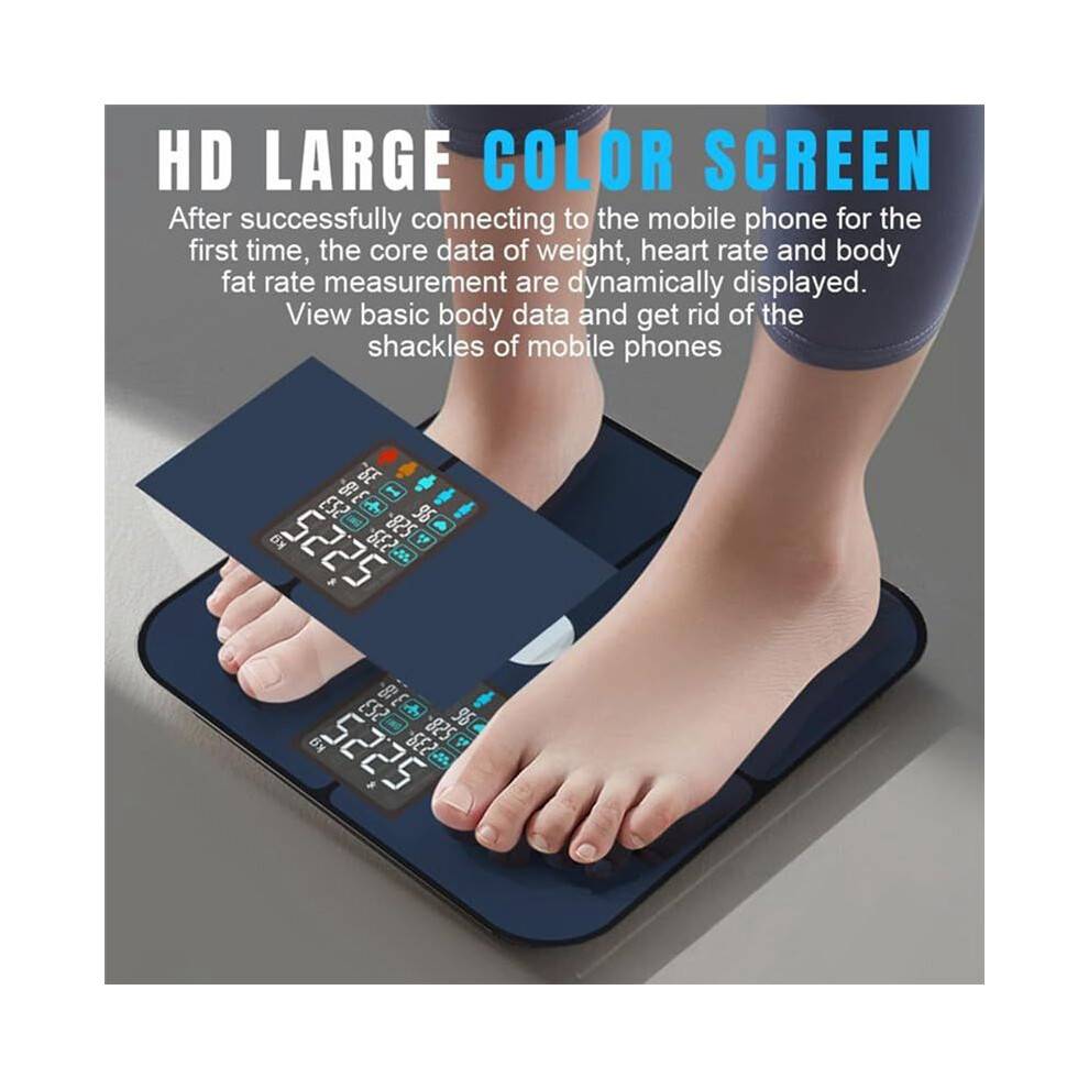 ITO Heart Rate Scale Large Display Digital Scale for Full Body Weight Fat Tracking for Bathroom Women Men