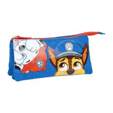 Tredubbel Carry-all The Paw Patrol Blå 22 x 12 x 2 cm