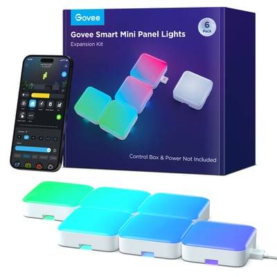 Govee Smart Mini Panel Lights Extension 6-pak