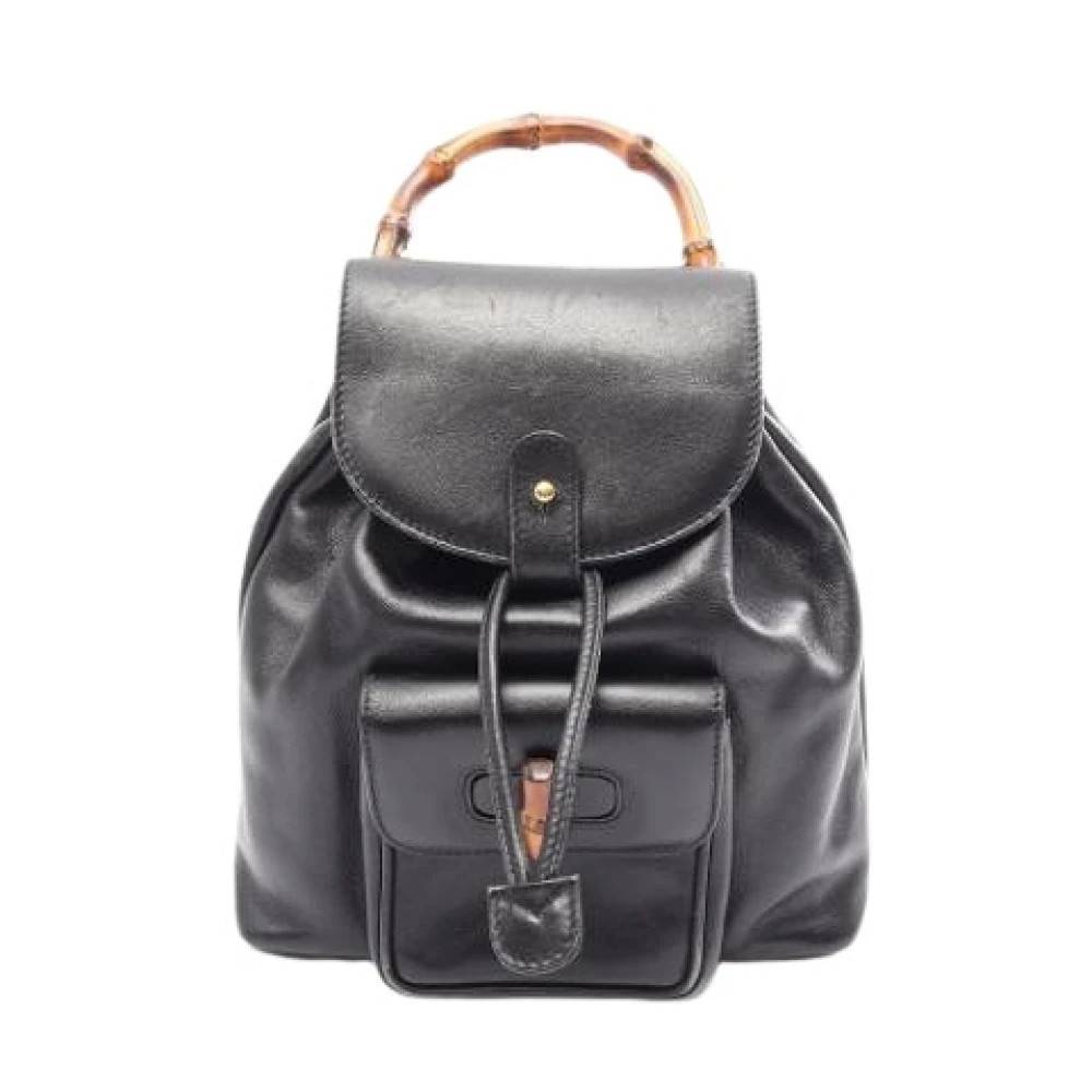 Gucci Vintage Pre-owned Vintage Rygsæk - Vintage - Dame - Sort - ONE SIZE - Læder