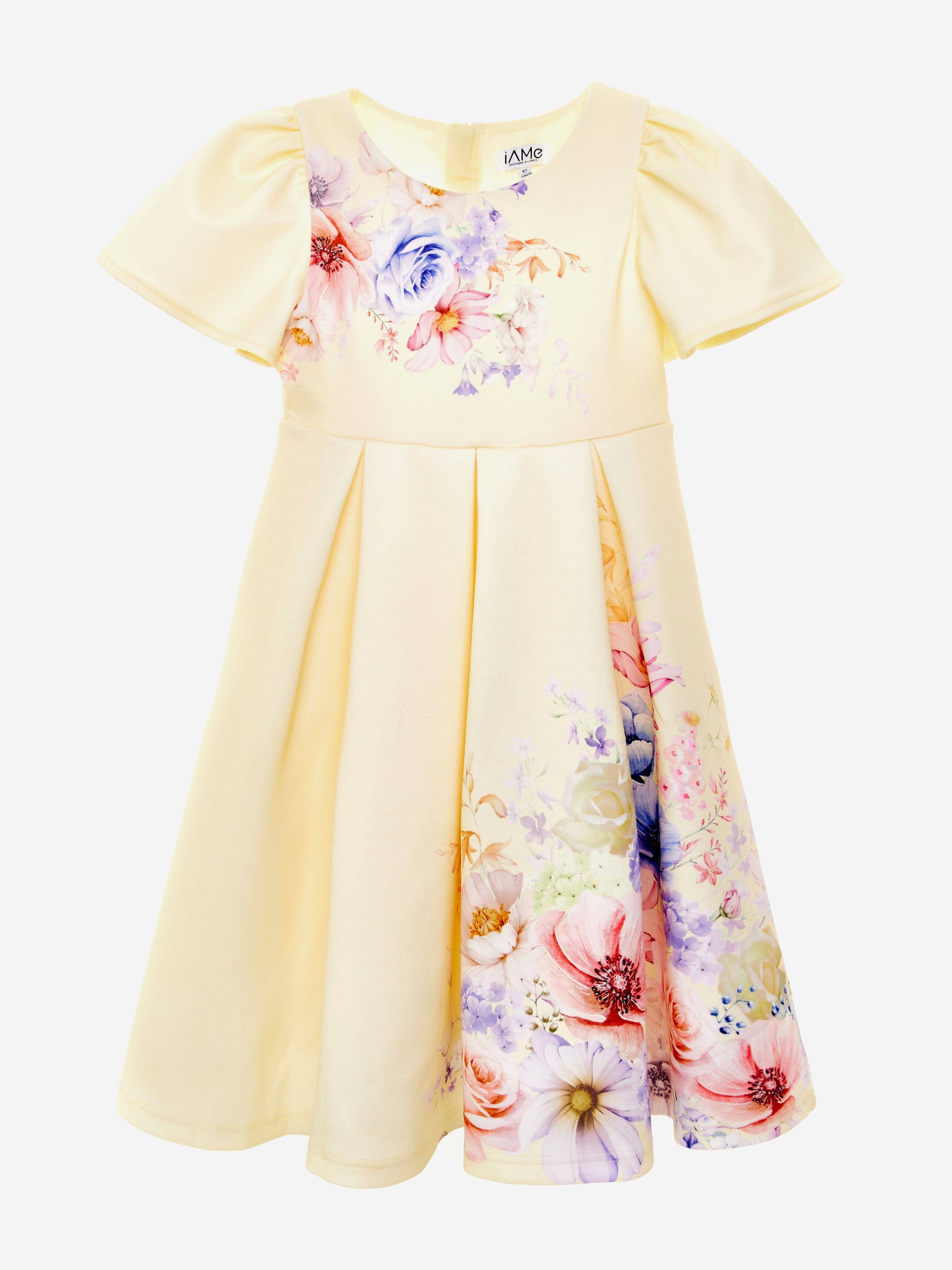 iAMe Girls Sunlight Serenade Dress in Yellow - Yellow / 6 Yrs (6 Yrs)