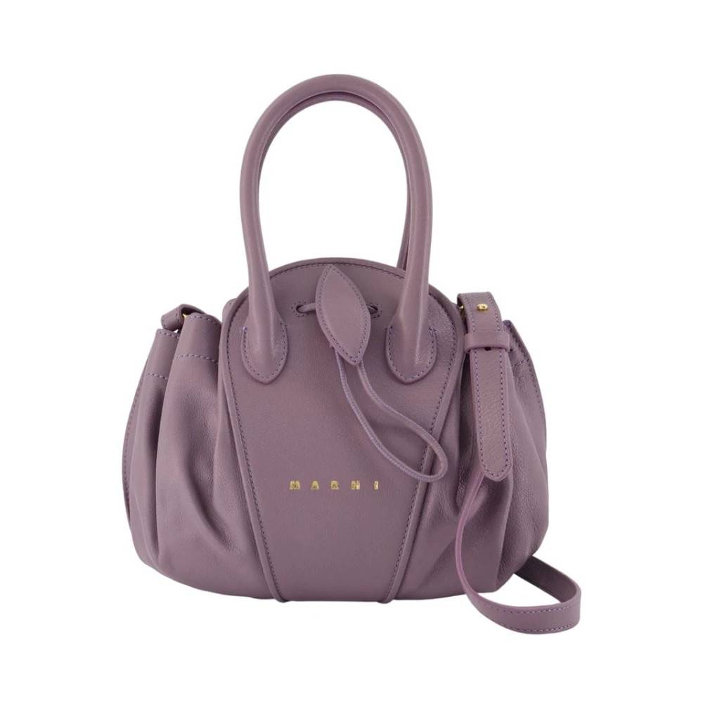 Marni Tulipea Lille Skuldertaske - Tasker - Dame - Lilla - ONE SIZE - Uld