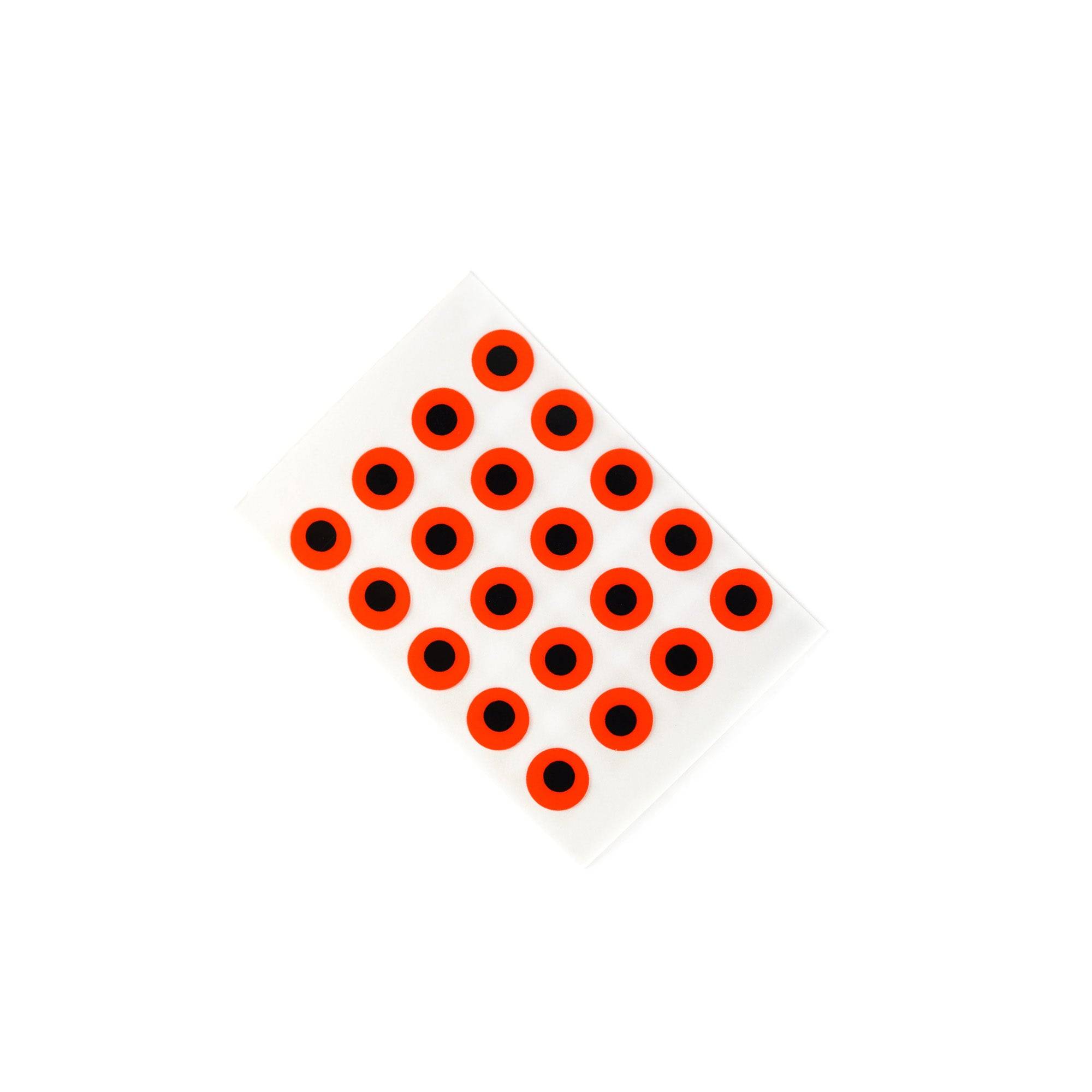 Stick on eyes - Fluo Red - 3.9 mm