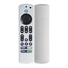 Silikonfodral skyddande fodral för Fire TV 4K stick max fjärrkontroll fodral för Fire TV 4K stick max fjärrkontroll skydd (vit)