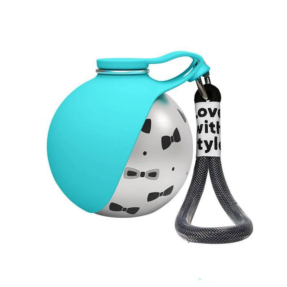 2-in-1 Portable Dog Water Bottle - Leakproof Travel Bottle with Drinking Bowl - Stainless steel A