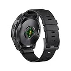 ANBEST Armband för Garmin Fenix 7/7 Pro/6/6 Pro, 22 mm Quick Fit-läderrem kompatibel med Forerunner 935, 26 mm Quick Fit läderrem för Fenix 7X/7X Pro/6X Pro/8 51mm/Enduro/2/3, svart, 22mm