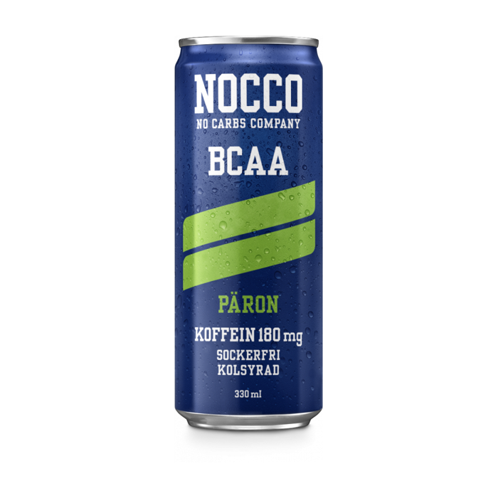 Energidryck Nocco BCAA Päron, sockerfri, kolsyrad (33cl)