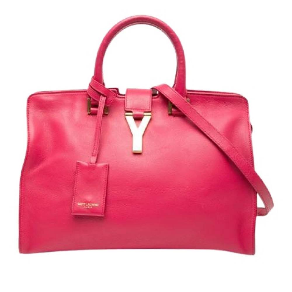 Yves Saint Laurent Vintage Pre-owned Cabas Chyc Satchel - Vintage - Dame - Lyserød - ONE SIZE - Læder