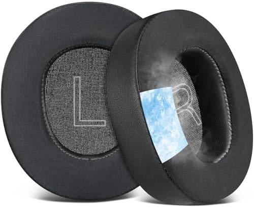 SOULWIT Kylande gel öronkuddar för Steelseries Arctis Nova Pro Wired, Nova 1/1X/1P/3/3P/3X/4/4P/4X/5/5P/5X/7/7X/7P hörlurar, öronkudde med hög densitet ljudisolering skum, extra tjocklek