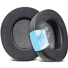 SOULWIT Kylande gel öronkuddar för Steelseries Arctis Nova Pro Wired, Nova 1/1X/1P/3/4/4P/4X/5/5P/5X/7/7X/7P hörlurar, öronkudde med hög densitet ljudisolering skum, extra tjocklek-Svart