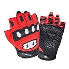 Seibertron Dirtclaw Unisex BMX MX ATV MTB Road Racing Mountain Bike Bicycle Cycling Off-Road/Dirt Bike GEL Padded Anti - Slip Palm Fingerless Gloves Motorcycle Motocross Sports Gloves Red M