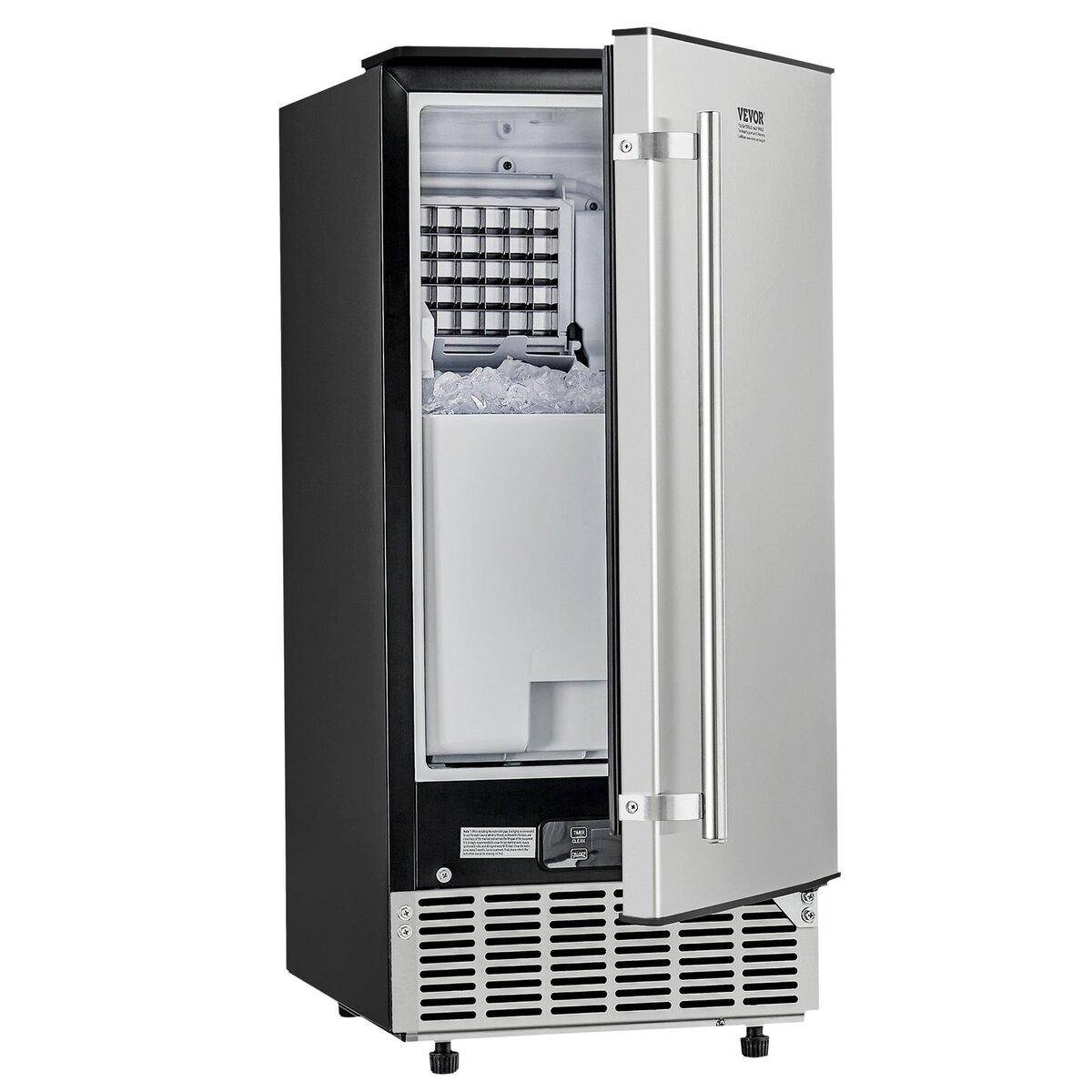 Undercounter Ice Maker 80 Lbs/Day Built-in Ice Machine with Reversible Door