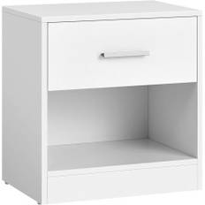 Moderne minimalistisk hvidt sengebord med skuffe