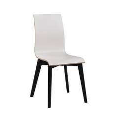 Gracy stol vit laminat/svartbetsad ek