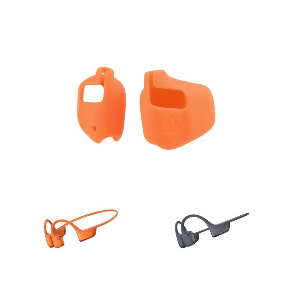 Silicone Case for SHOKZ OpenRun Pro 2/Pro 2 , Drop Protection Ear Tips Cover Noise Cancelling Accessories Orange