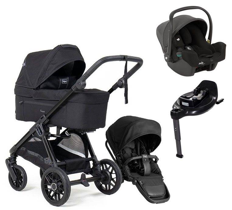 Emmaljunga Sento duovagn Ergo+ 2027 + Joie i-Snug 2 babyskydd + isofixbas