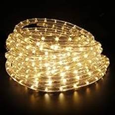 kefflum 8 Meter LED Ljusslang för Utomhusbruk 288 LEDs Slang IP65 Vattentät för Inomhus och Utomhus Ljusslang för Jul Trädgård Bröllop Fest, Varmvit