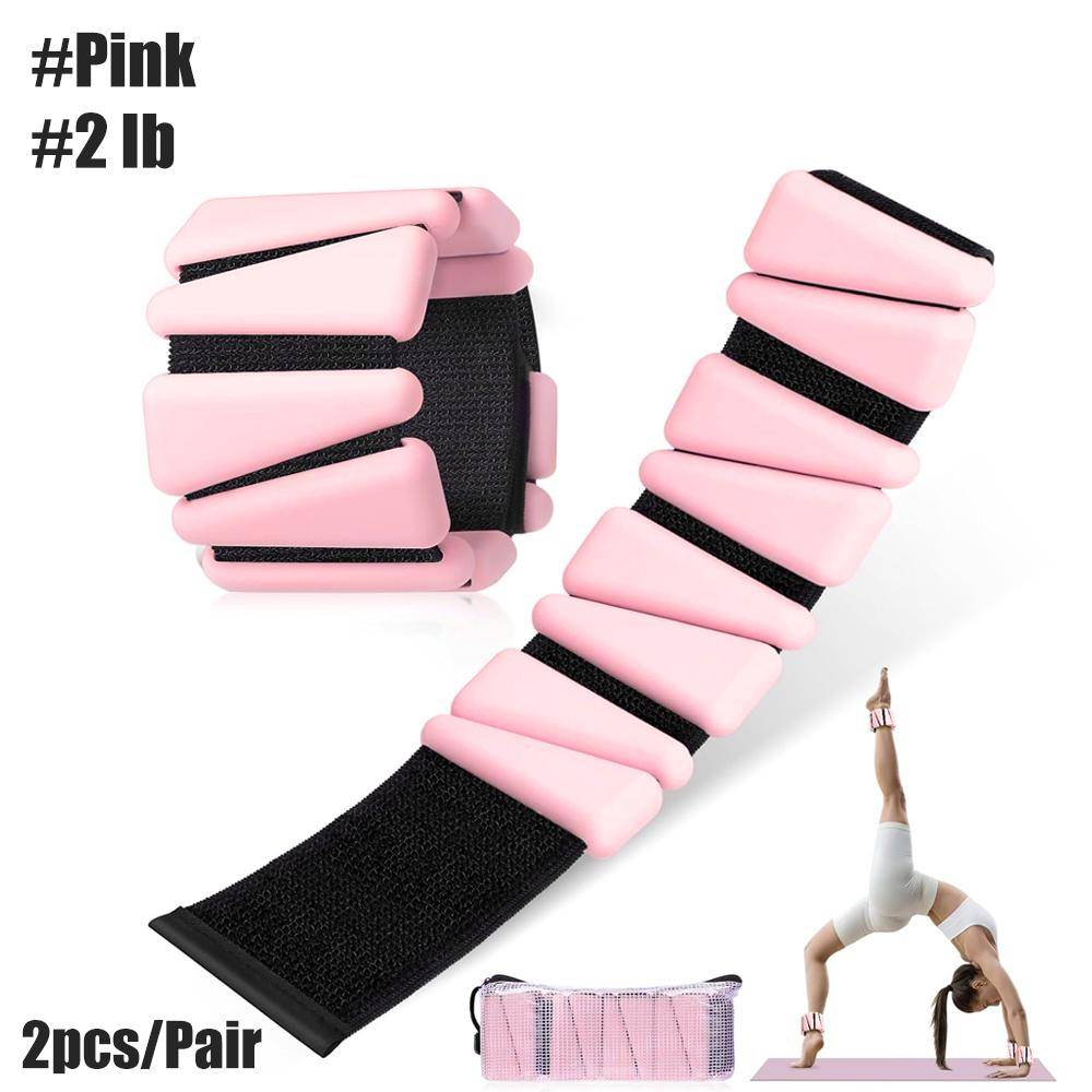 1 par justerbara handleds- och ankelvikter 2-4 lbs silikonstyrketräningsarmband för yoga, löpning, simning, kvinnor, män