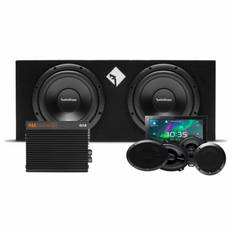 Rockford Fosgate helhedspakke med 2x10" basboks, højttalere og bilstereo