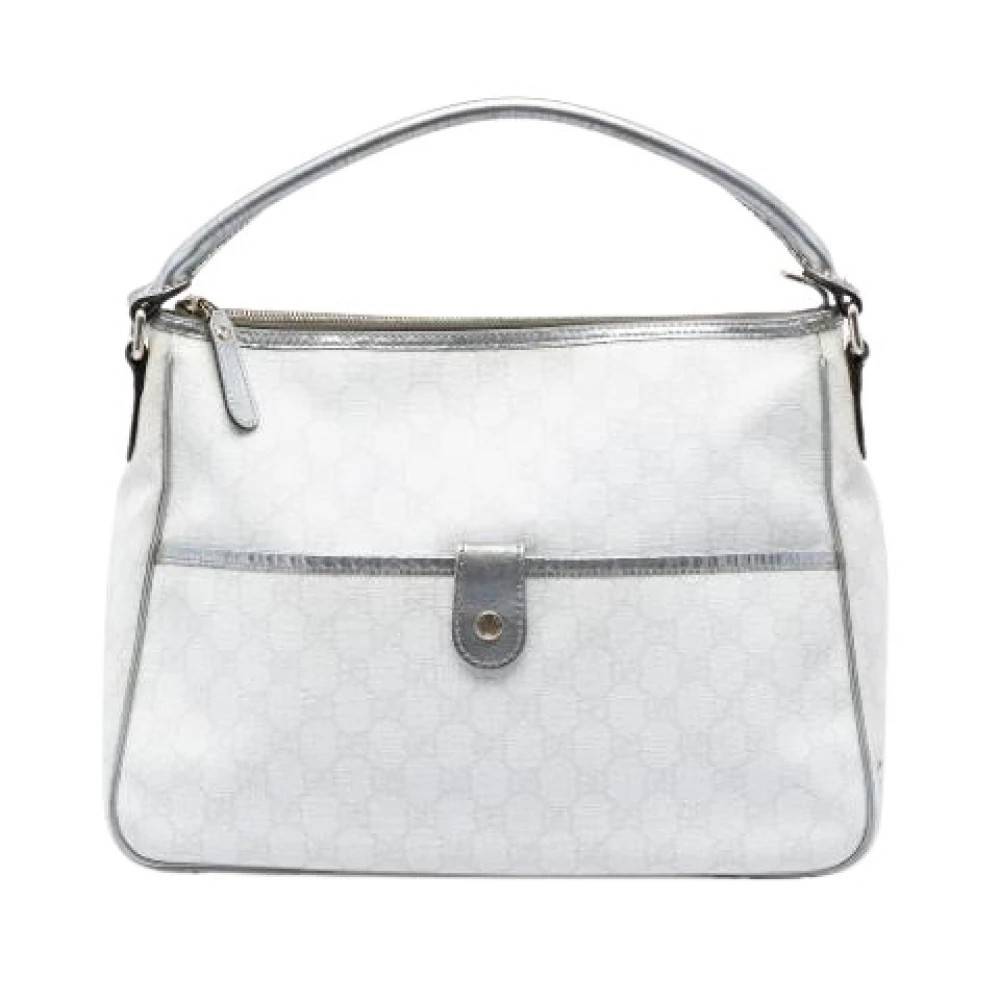 Gucci Vintage Pre-owned Canvas Skuldertaske - Vintage - Dame - Hvid - ONE SIZE - Uld