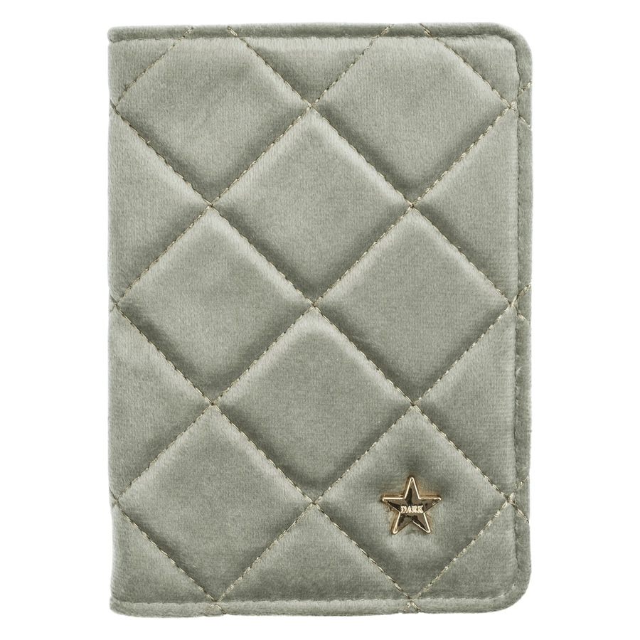 DARK Velvet Quilted Passport Cover Milieu Green