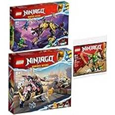 BRICKCOMPLETE Lego Ninjago Set med 3 st, 71790 jakthund, kejserlig drakjägare, 71792 Soras Mech-Bike & 30593 Lloyd Suit Mech Polybag