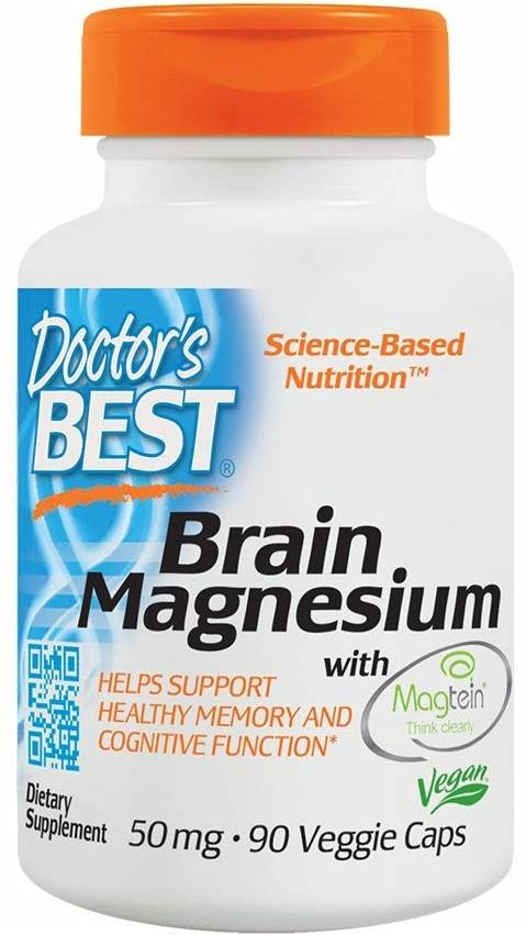 Brain Magnesium with Magtein, 50mg - 90 vcaps