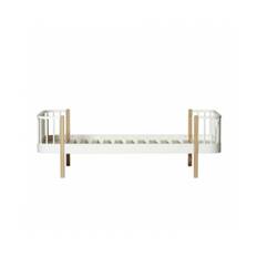WOOD Bed - White / Oak