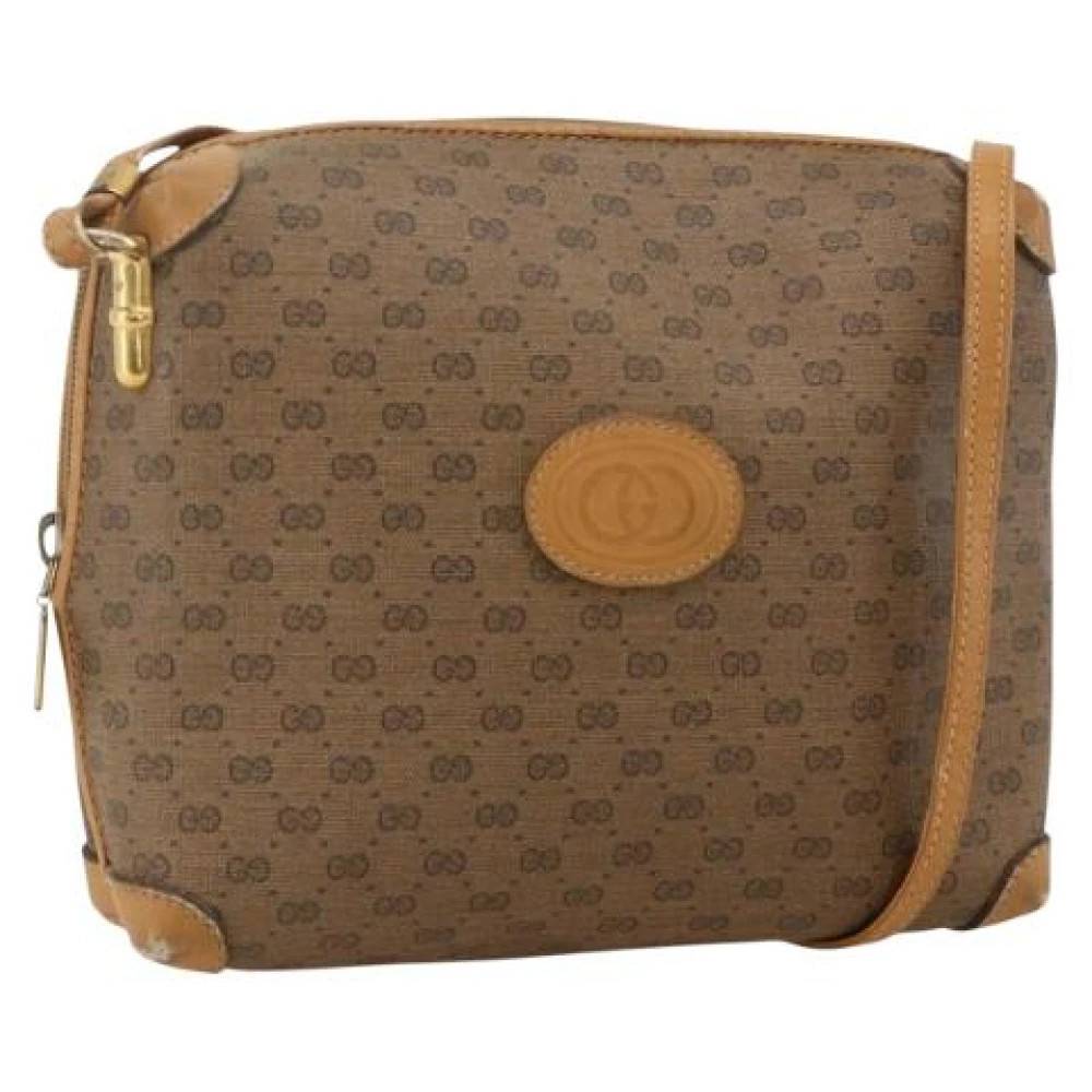 Gucci Vintage Pre-owned Vintage Skuldertaske - Vintage - Dame - Brun - ONE SIZE - Uld