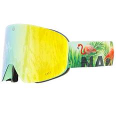 NAKED Optics Skibrille Männer, Ski Brille Frauen, Snowboardbrille (TROOP EVO Flamingo, ohne Schlechtwetterglas)