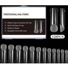 Misscheering 120PCS 10 styles Clear Dual Forms Nail System Full Cover Quick Building Gel Mold Tips Nail Extension Molds