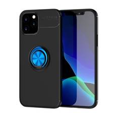 iPhone 12/12 Pro Skal med Ringhållare i Metall - Blå Svart