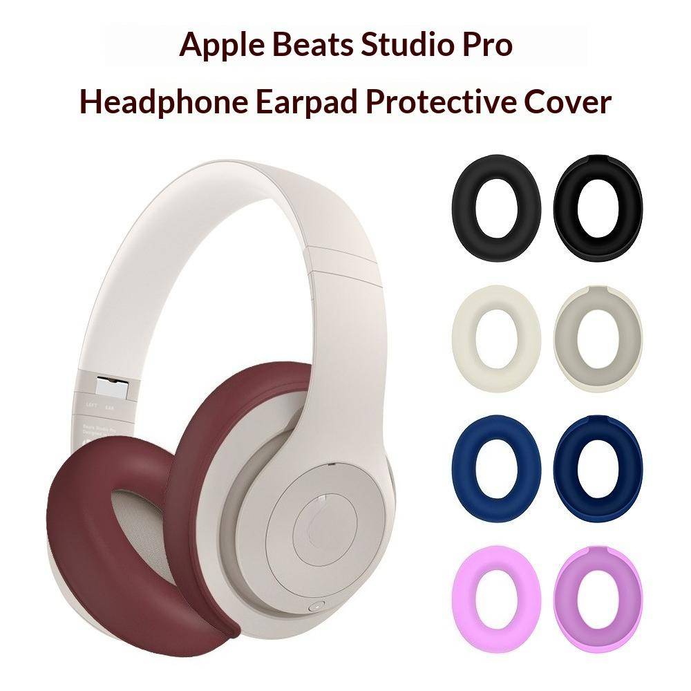 Silikonskal för Beats Studio Pro, Repskyddande Öronkuddsskydd med Pannbandshylsa, Svettsäkert Dammavvisande Hörlursaccessoarer svart